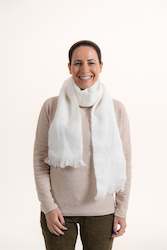 Internet only: Mohair Scarf - Snow