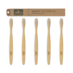 Adult Bamboo Toothbrush - 5 Pack