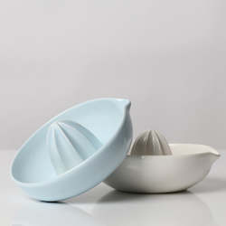 Kitchen Dining: Ceramic citrus juicer, Eggshell Blue