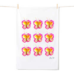 Tea Towel - Rose Butterflies