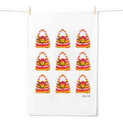 Tea Towel - Stripe Gerbera Petal Bags
