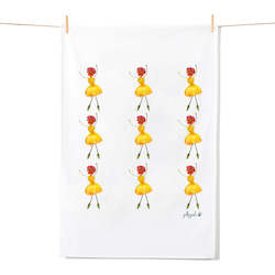 Tea Towel - Freesia Flower Girls