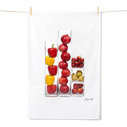 Gift: Tea Towel - Fruit and Veg Vases