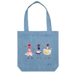 Cotton Canvas Tote Bag - Dancing Girls 1