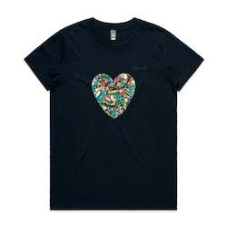 Gift: Cotton T-Shirt_Paua Heart