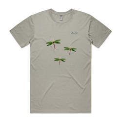 Gift: Cotton T-Shirt_Olive Dragonflies