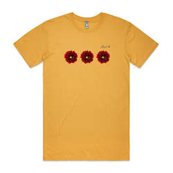 Cotton T-Shirt_Red Dahlias