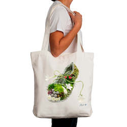 Gift: Cotton Canvas Tote Bag. Featuring a different Floral Tapestry design on each side. Available in cream only.