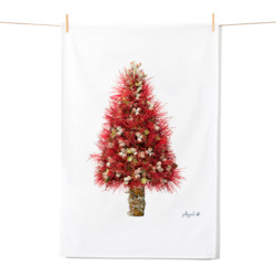 Gift: Tea Towel-Christmas Pohutukawa Tree