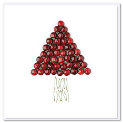 Gift: Christmas Greeting Card - Cherry Tree