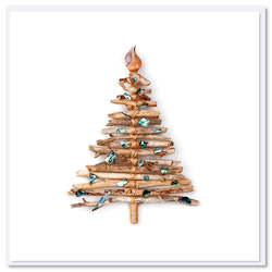 Christmas Greeting Card - Driftwood Tree
