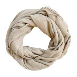LATTE chunky wool scarf