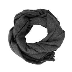CHARCOAL chunky wool scarf