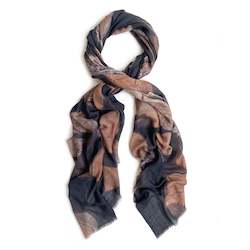 Personal accessories: BALTIC LOG STACKS oversized wool scarf