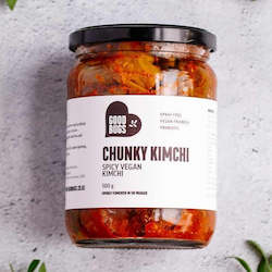 Health food wholesaling: Chunky Kimchi - 500g Wholesale Hotter Vegan with Napa Cabbage
