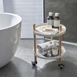 Home Amp Living: 2 Tier Serving Trolley Round 39*84