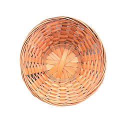 Bamboo Baskets: Bamboo Round Basket (M) 25x7cm