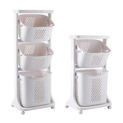 Home Amp Living: 2 Tier Laundry trolley with removable basket