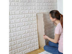Home Decor: 10mm Wall Tile Sticker Sheet - White