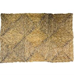 Flax Kete Mats: 3 Fold door mat(Natural)