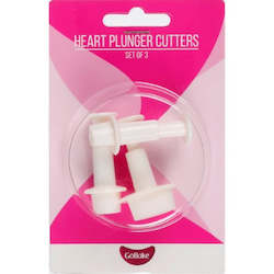 GoBake Plunger Cutter Heart - 3pk