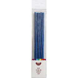 GoBake Candles - Sparkling Blue - 12cm (pack of 18)