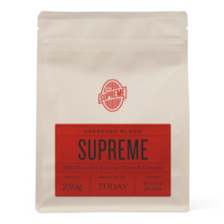 Bakery (with on-site baking): Coffee Supreme Retail Pack 250g