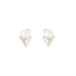 Earrings: VIDA - 925 SILVER CLASSIC PEARL STUD WITH SASS & ATTITUDE