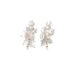 Earrings: LORES - FALLING FLORAL SILVER CLUSTER