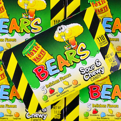 Confectionery: Toxic Waste Bears Theatre Box 85g