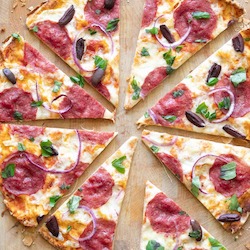 Luigis Pizza: Gourmet Spicy Salami Pizza