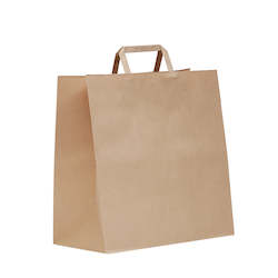 Paper Bags: Flat Handle Checkout Bag - Large