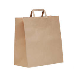 Paper Bags: Flat Handle Checkout Bag - Medium