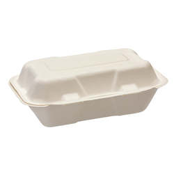 Takeaway Containers: Sugar Cane Rectangular Clamshell Large