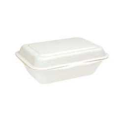 Takeaway Containers: Sugar Cane Rectangular Clamshell Regular