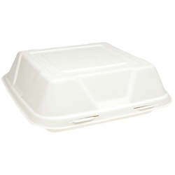 Sugarcane Containers: Sugar Cane Square Clamshell Large
