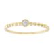 9ct Gold Beaded Diamond Solitaire Ring