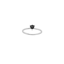 Jewellery: Karen Walker Cupid's Heart Mini Ring with Onyx