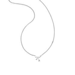 Jewellery: Karen Walker Mini Bow Necklace Silver