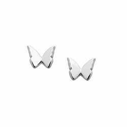 Jewellery: Karen Walker Mini Butterfly Stud Earrings Silver