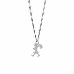 Jewellery: Karen Walker Mini Runaway Girl Necklace Silver