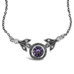 Jewellery: Esse Amethyst & Cubic Zirconia Necklace