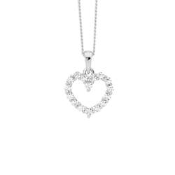 Jewellery: Ellani Silver 11mm Open Heart Pendant