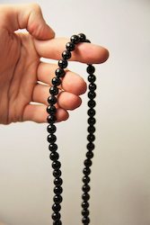 Internet only: Shungite Necklace - 100 X 8mm Round Beads