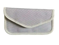 Silver Faraday Phone Pouch - Stop Tracking and EMF Emissions