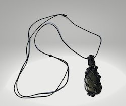 Adjustable Shungite Macrame necklace