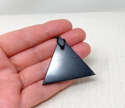 Shungite Pendant - Male Triangle - Large