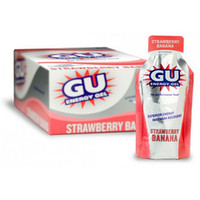 GU Energy Gels - Strawberry Banana - 24 packets caffeine-free