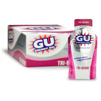 GU Energy Gels - Tri-Berry - 24 packets 20mg caffeine