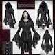 Eventide Hooded Velvet & Lace Tailcoat - Size 10 to 14